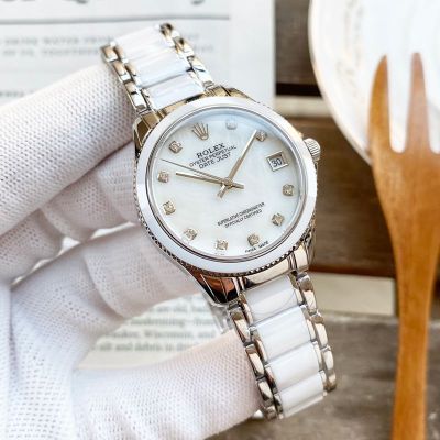 Rolex Datejust Japanese Movement 34*11mm 316L Steel Women Stainless Steel Strap Watch